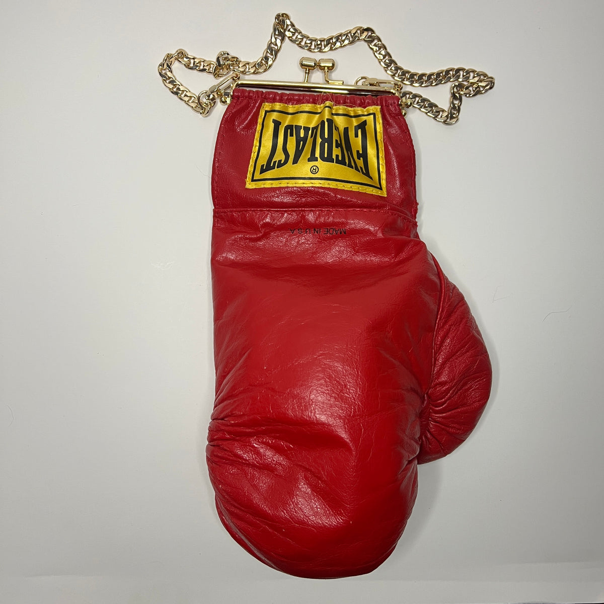 Vintage Genuine Leather, Gold Hardware with 20 Inch Chain
