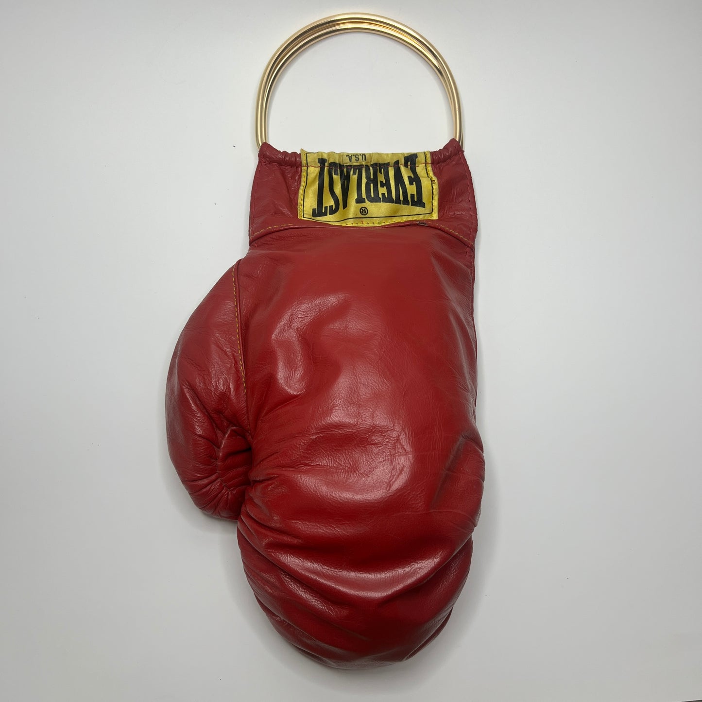 Vintage Genuine Leather Gold Handle