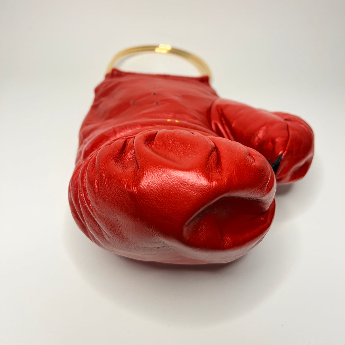Vintage Genuine Leather with Gold Handles