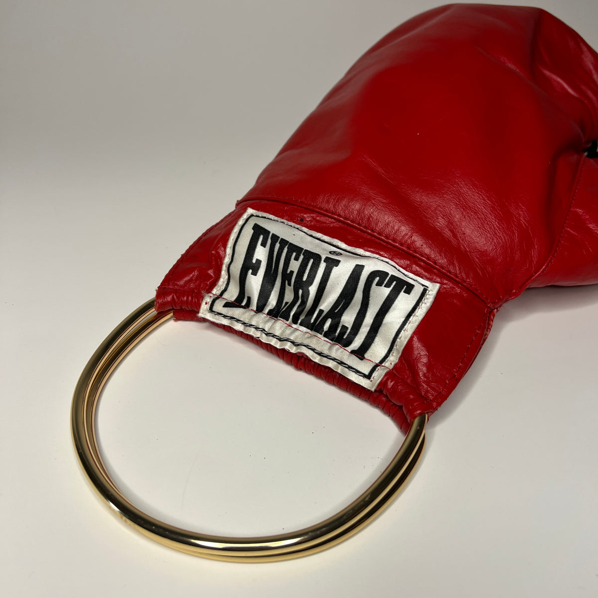 Vintage Genuine Leather with Gold Handles