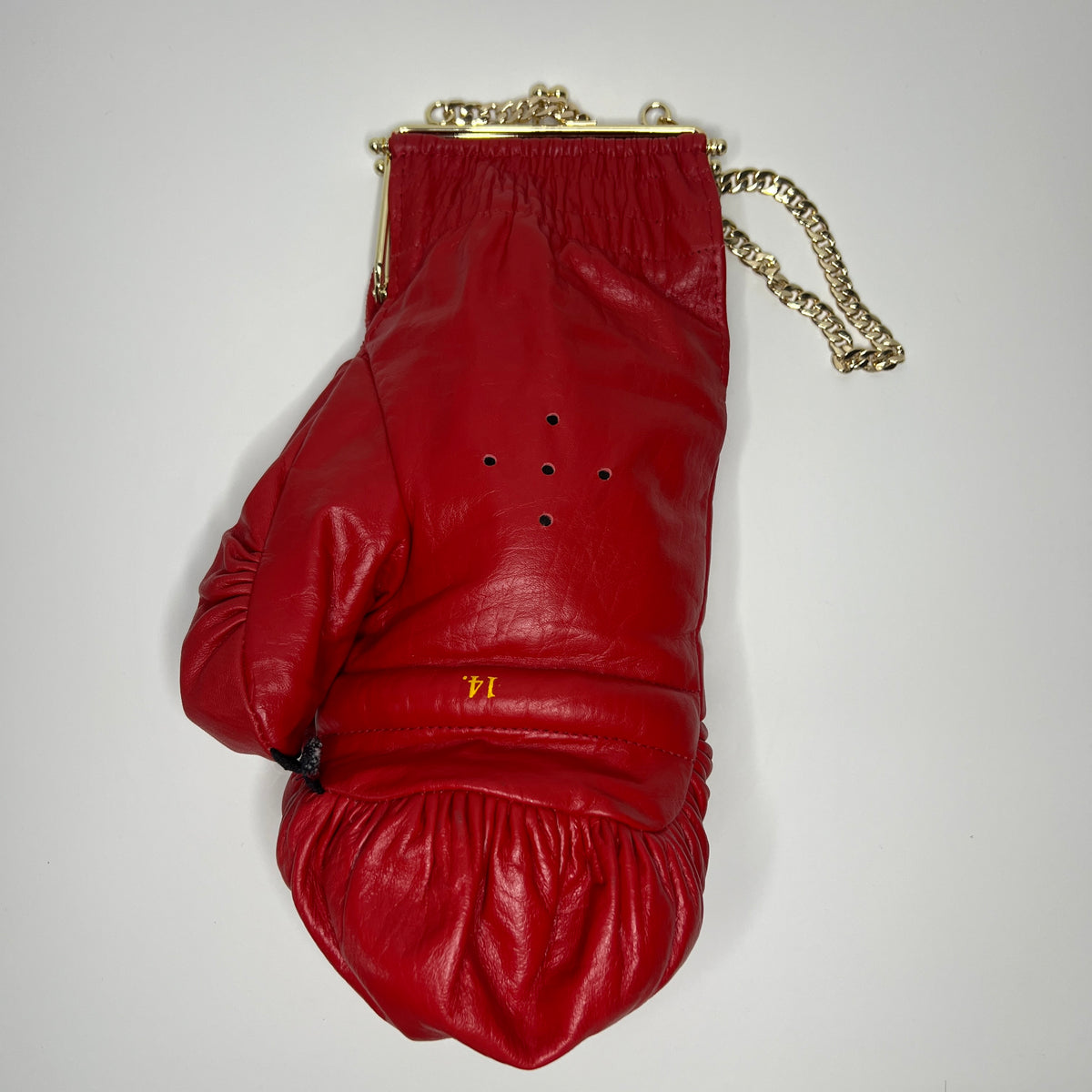 Vintage Genuine Leather, Gold Hardware with 20 Inch Chain