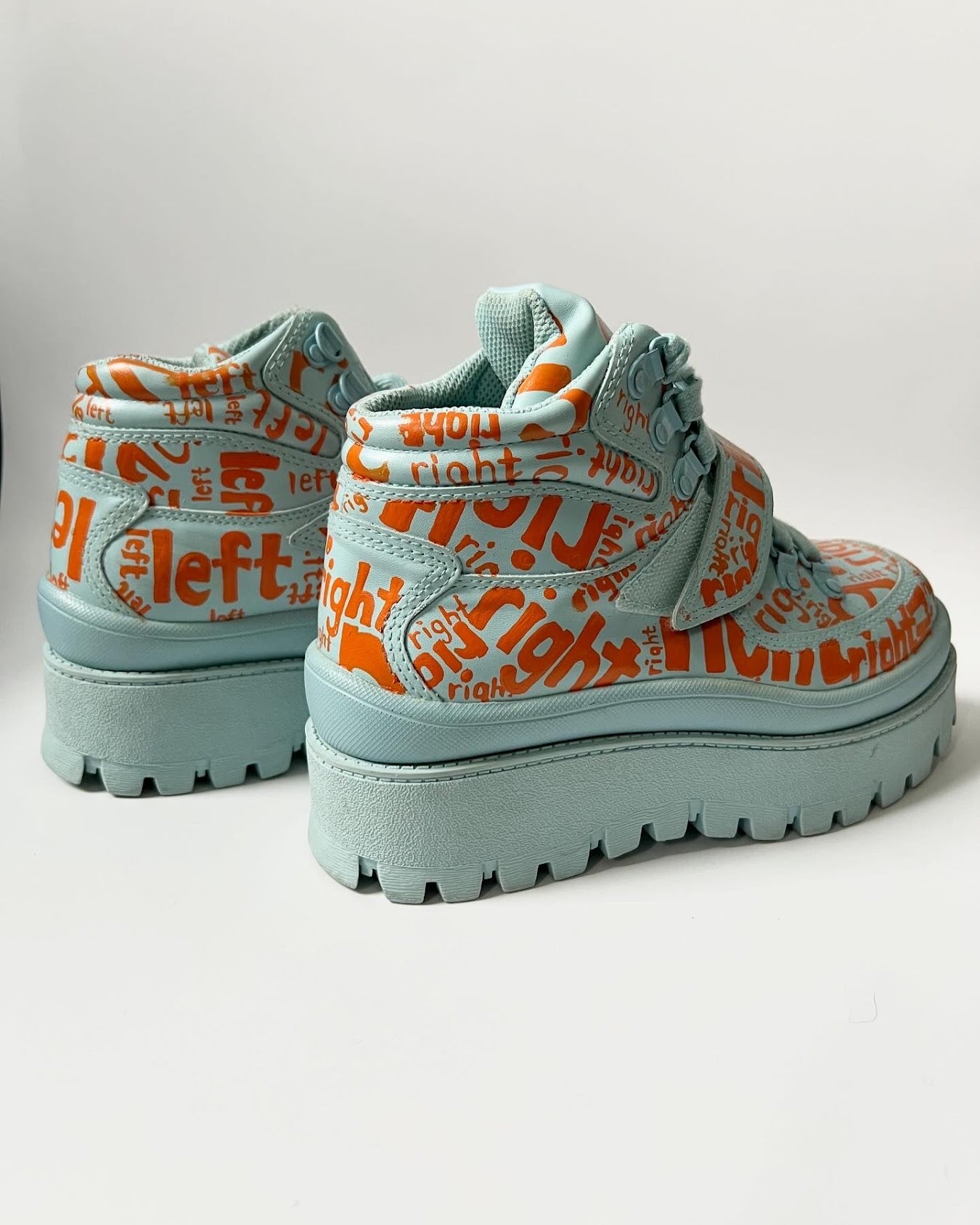 Right/Left Hand Painted Jeffrey Campbell Platform Sneakers