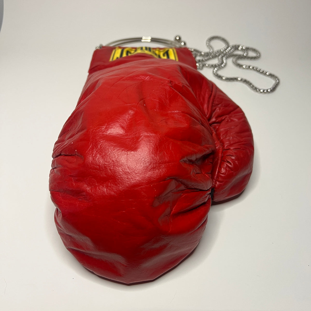 Vintage Genuine Leather with Silver Hardware and 47 Inch Chain