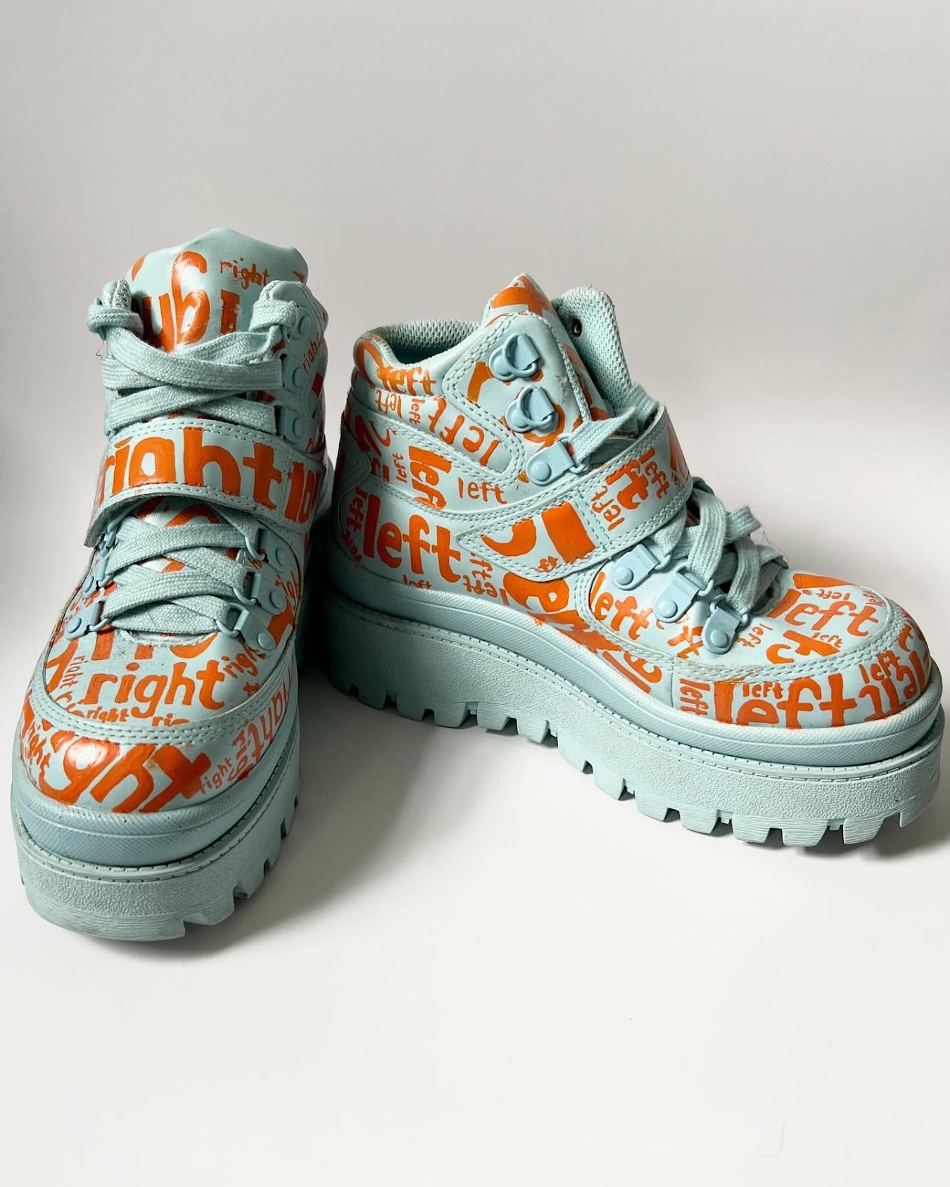 Right/Left Hand Painted Jeffrey Campbell Platform Sneakers