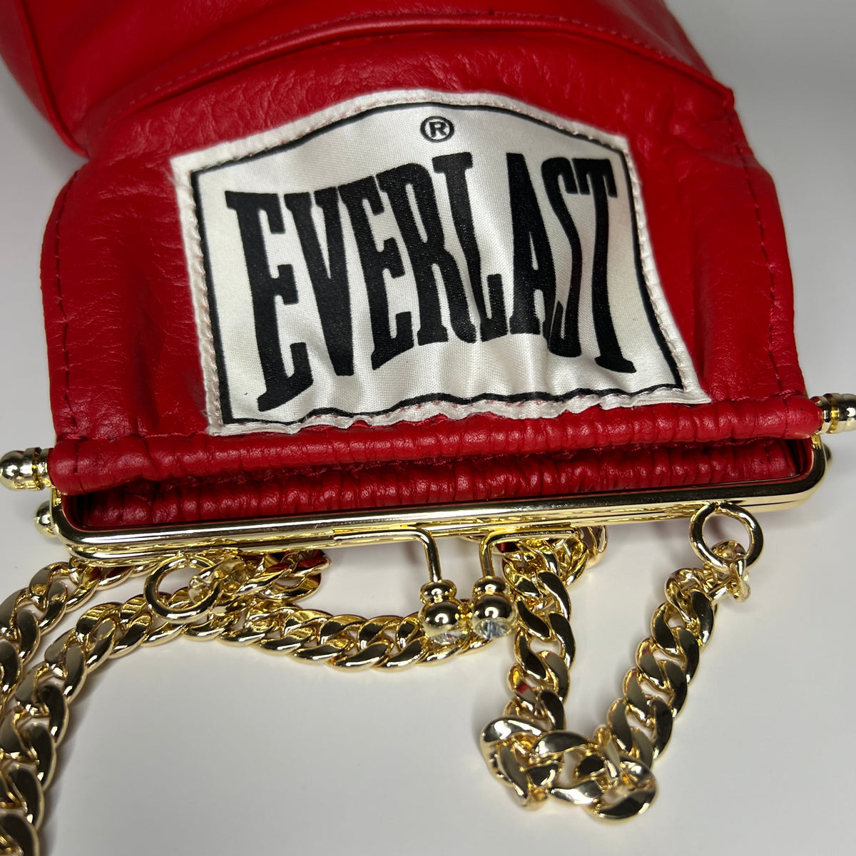 Vintage Genuine Leather, Gold Hardware with 20 Inch Chain