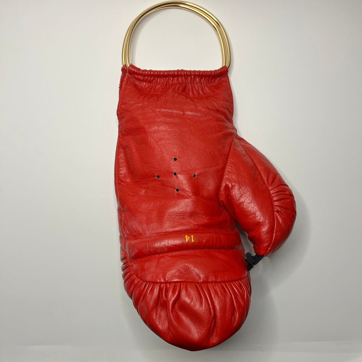 Vintage Genuine Leather with Gold Handles