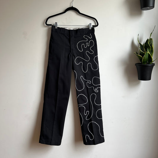 Abstract Embroidered Dickies W 29