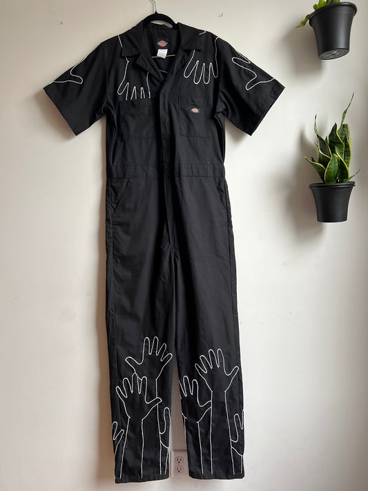 Short Sleeve Embroidered Jumpsuit