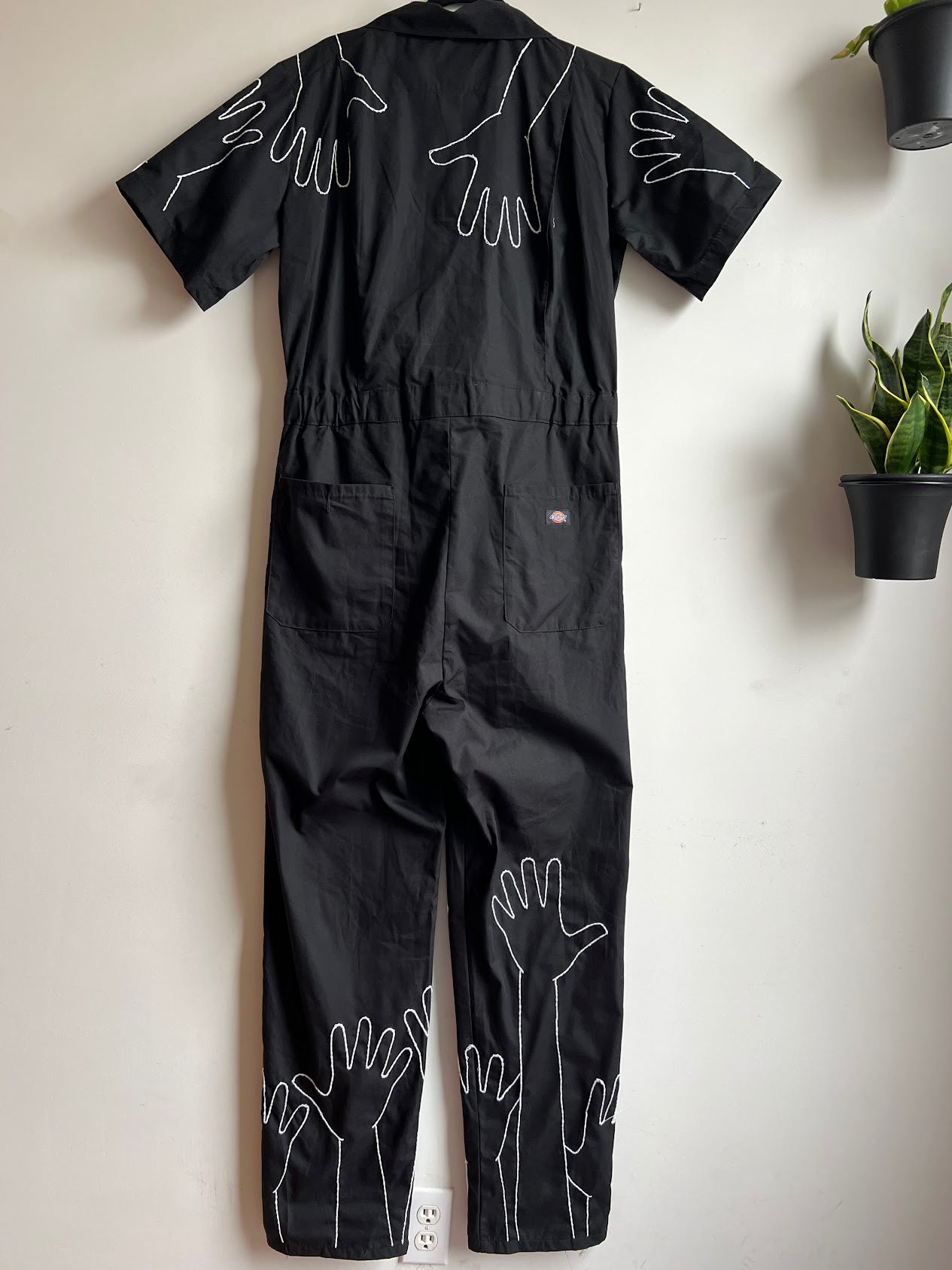 Short Sleeve Embroidered Jumpsuit