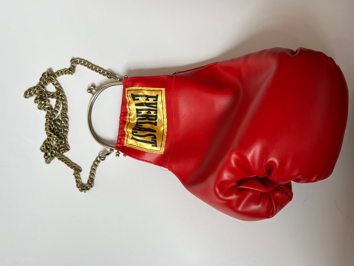 Punching bag with Brass Handle and Crossbody Chain