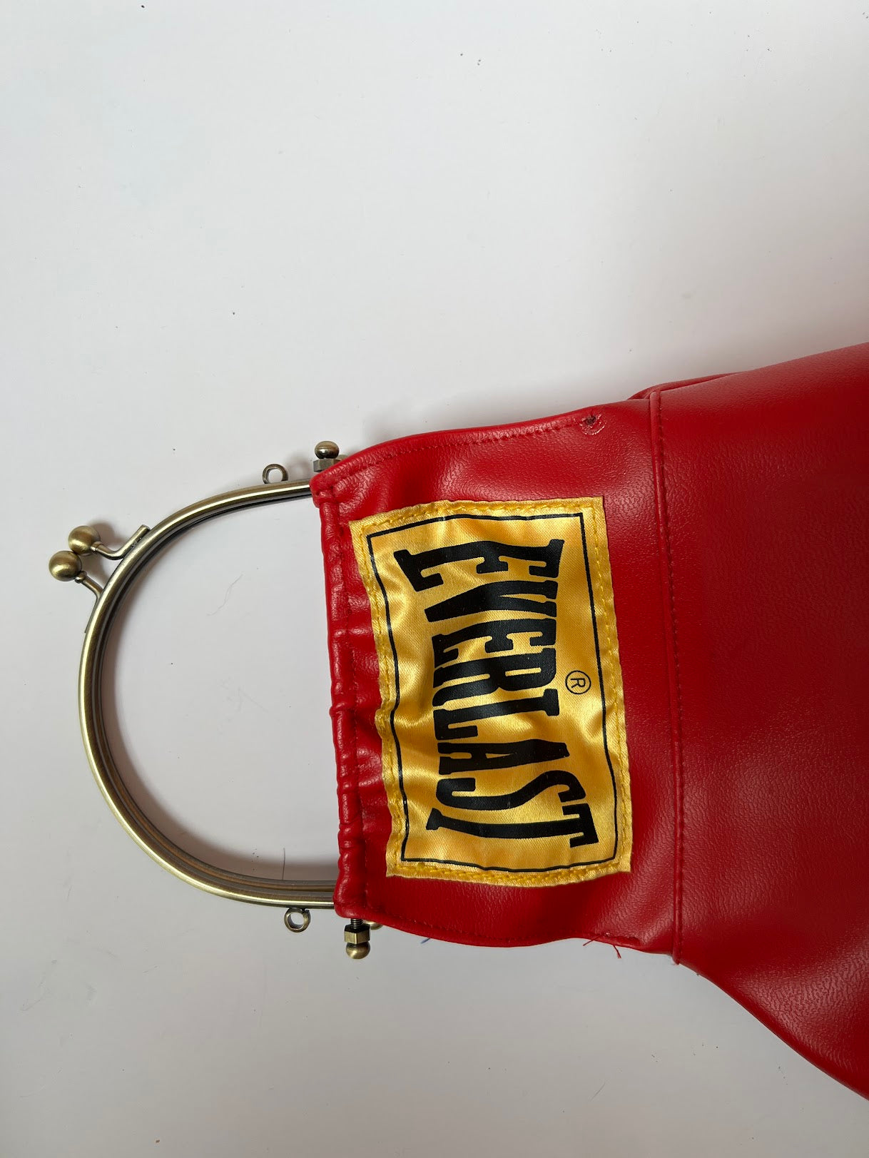 Punching bag with Brass Handle and Crossbody Chain